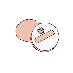 Makeup blending sponge and powder puff for smooth and flawless beauty finish