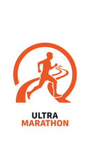 Obraz premium Inspiring Silhouette Depicting the Endurance and Challenge of an Ultra Marathon Race Pursuit