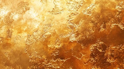 Fototapeta premium Gold cement wall texture with natural metallic shimmer and rough concrete surface showing detailed patterns and warm earthy tones perfect for interior design and architectural backgrounds 