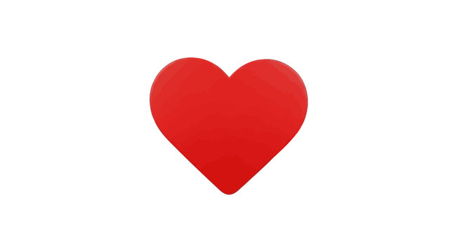 Red Heart Shape Symbol Love Icon.