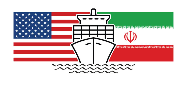 America and Iran. Strait of Hormuz, Bab el-Mandeb Strait. Naval blockade of naval vessels, oil tankers and cargo ships. For freight containers, access is prohibited or prohibited. Verenigde Staten