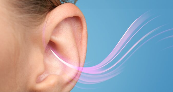 Human Ear and soung effect image