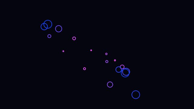 A bright abstract blue vector wallpaper featuring an artistic pattern of colorful liquid circles and bubbles in shades of purple and pink for a modern decorative backdrop design