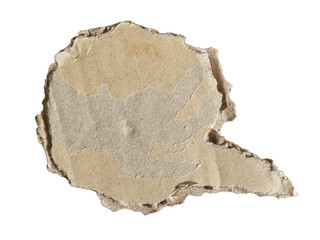 Fototapeta premium Comic Speech Bubble Handmade from Torn Recycled Cardboard Paper