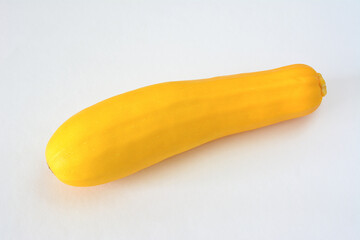 Fresh Yellow Squash on White Background isolated