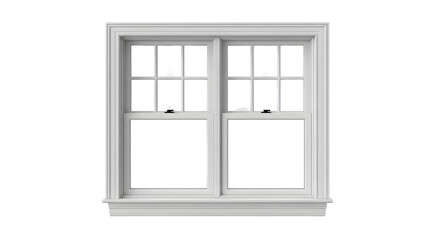 Obraz premium White Window Frame with Black Background and Snow on Sills