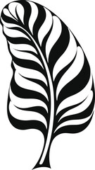 Obraz premium banana leaf line art icon on transparent background