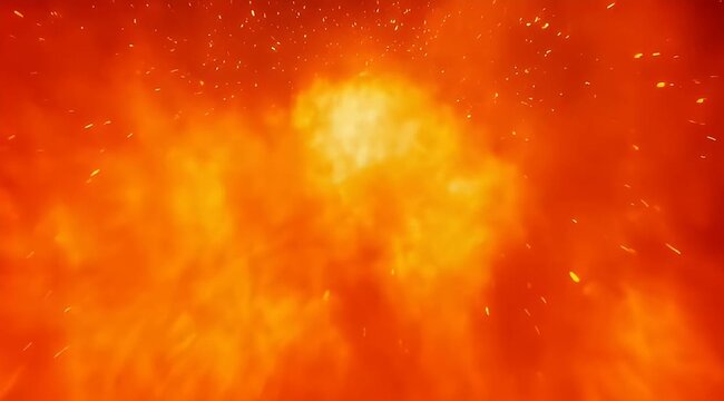 A rocket launches into the sky with a burst of flames and smoke in a video capturing the power of space exploration.