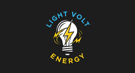 Light bulb with yellow lightning bolt.