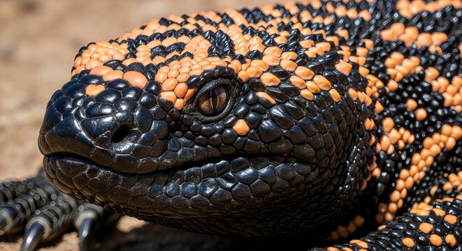Gila Monster Close-Up Textured Skin Desert Macro


