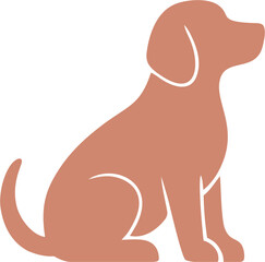 Obraz premium pink style dog illustration