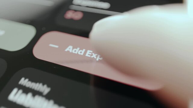 Digital button labeled Add Expense with a minus sign