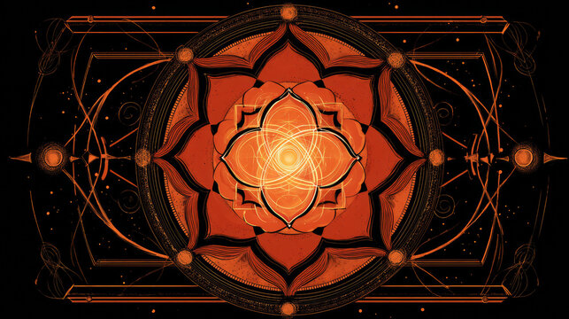 Exploring the properties of Sacral Chakra vector Symbol Design 