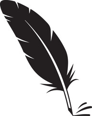 Fototapeta premium Black feather icon vector