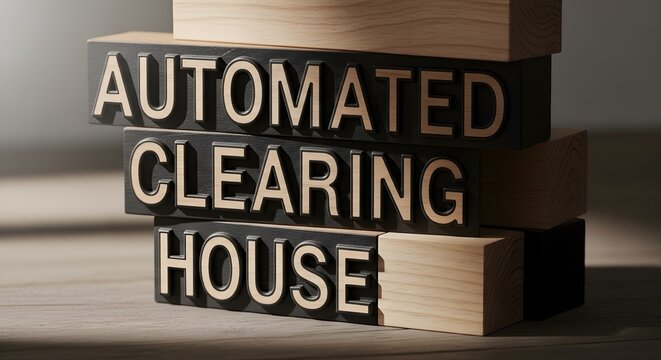 Automated Clearing House (ACH) Concept: 3D Rendered Blocks