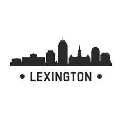 Fototapeta premium Silhouette of lexington skyline with city name below in bold font
