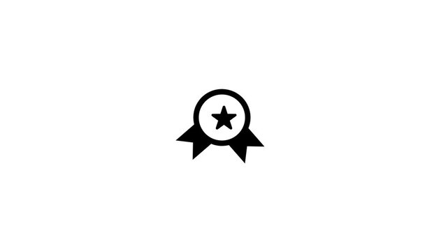Star Rating Badge Icon Animation 4K