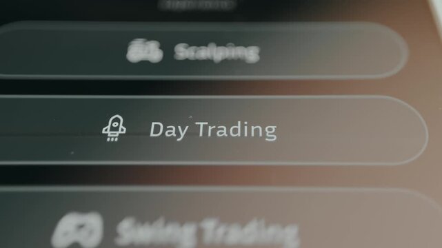 Day Trading option from a financial trading application