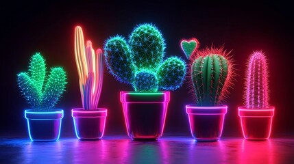 Explore trendy bright colors that bring life to your cactus-themed decor.