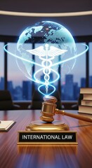 Digital Representation of International Law and Healthcare Concept