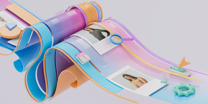 3D social candidate flow with profile analytics search path