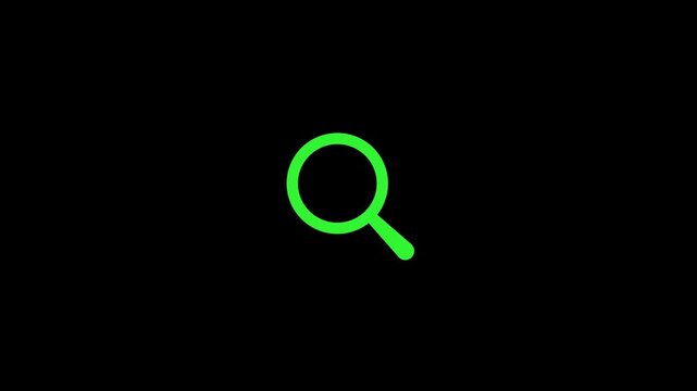 Magnifying Glass Search Icon Loop animation 