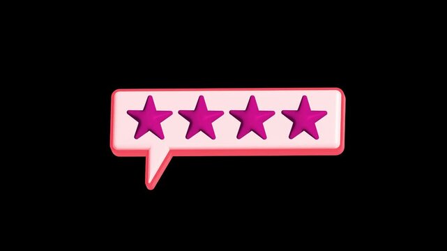 5 star rating 3d stock video footage