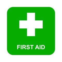 Fototapeta premium Emergency First Aid Symbol Vector Illustration