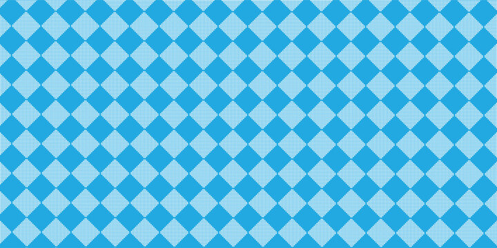 creative blue checker pattern background with halftone dot squares, geometric seamless tile design, modern vector pattern. vector creative background
