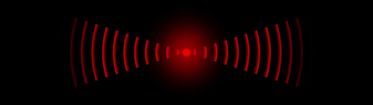 Radio waves wireless signal icon animation on a soft black background. Radio wave tower connective network and signal waves. Technology wireless signal animation.