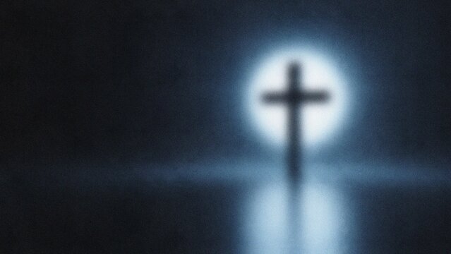 Easter sunday symbolism cross of jesus christ on resurrection day