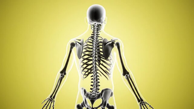 Human skeleton from different angles.