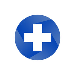 Obraz premium First Aid Medical Cross Icon Vector Isolated on Transparent Background