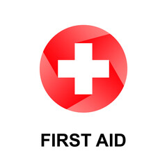 Obraz premium First aid symbol vector with transparent background