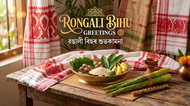 Bohag Bihu celebrates the Assamese New Year and spring harvest with vibrant traditions, music, flowers, and symbols of prosperity and renewal.