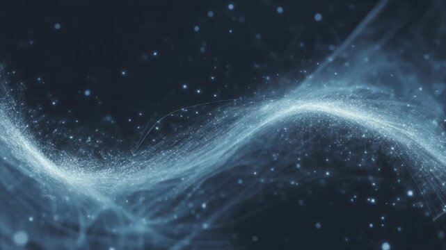 Seamless looping silver blue particles scattering cinematic outward slow bursts glowing sparks luminous refined visuals motion gradient shimmer