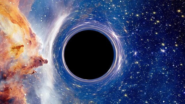 Ultramassive Black Hole Disrupts Spacetime And Swallowing Stars And Nebula On Its Path In The Deep Space Universe