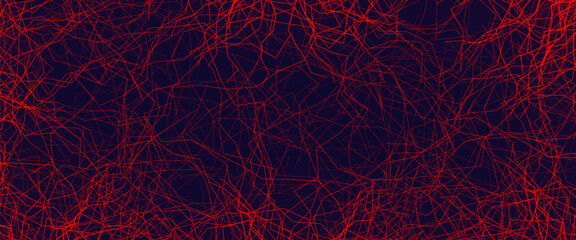 Blood Vessel Vein Wireframe Background, Micro Vascular Veins Lines Structure, Cardio Surgery Medicine Concept. Medical Endovascular Neurovascular Science Therapy Graphic. Vector Illustration.