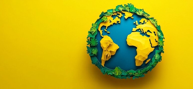 Creative representation of environmental awareness through papercuts.