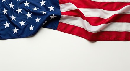 Fototapeta premium American flag on white background