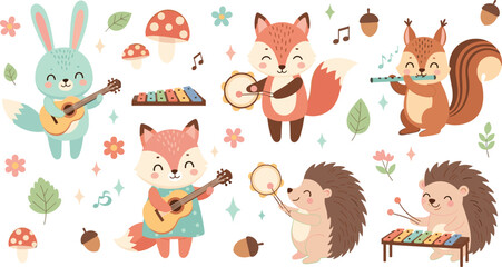 A delightful collection of woodland animals including rabbits, foxes, squirrels, and hedgehogs  © Sujon Shah