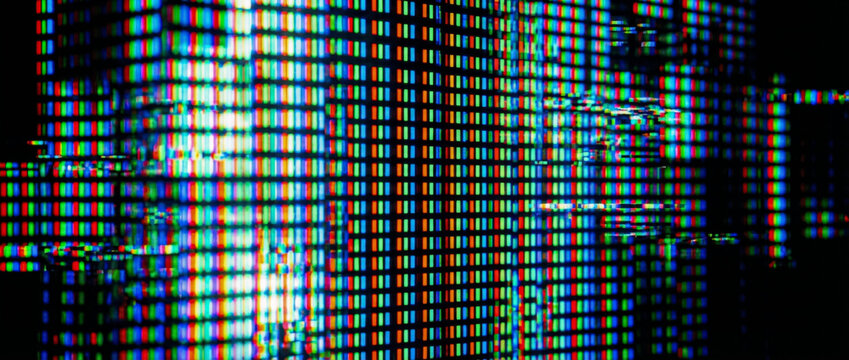 Modern pixel grid creating vibrant color patterns with creative abstract art