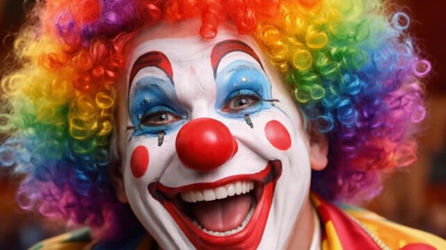 Laughing Clown With Face Paint