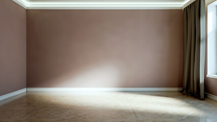 Naklejka premium Large luxury modern bright interiors Living room mockup illustration 3D rendering Generated Color Image