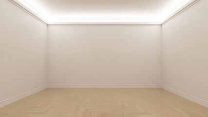 Naklejka premium Large luxury modern bright interiors Living room mockup illustration 3D rendering Generated Color Image