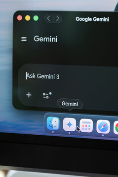 Start Google Gemini application on computer screen
