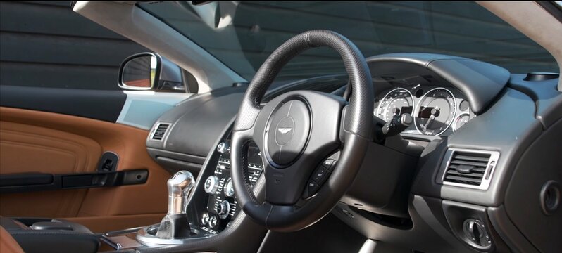 2011 Aston Martin DBS Volante, Luxury Car. interior of a car
