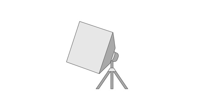 A softbox on a tripod stand.