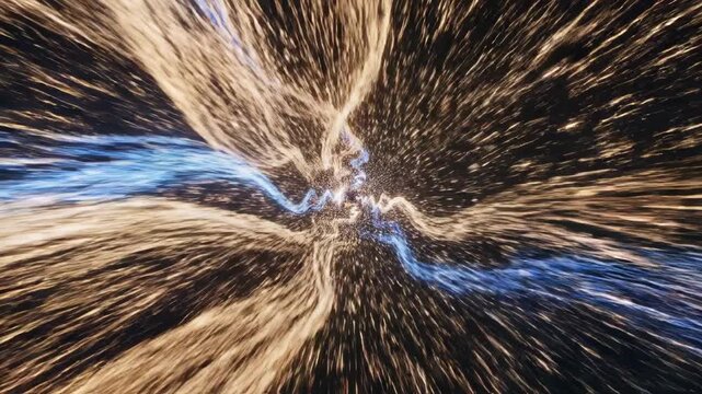 Abstract Hyperspace Jump Through Wormhole in Space Time Continuum.