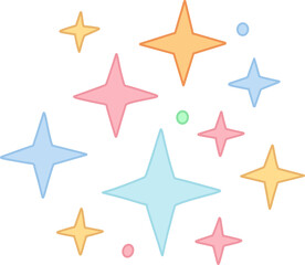 Fototapeta premium Magical Sparkles Fairytale Star Illustration